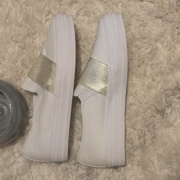 Keds woman's size 9.5 ortholite slip-on sneakers with gold band -NWOT - Picture 8 of 16